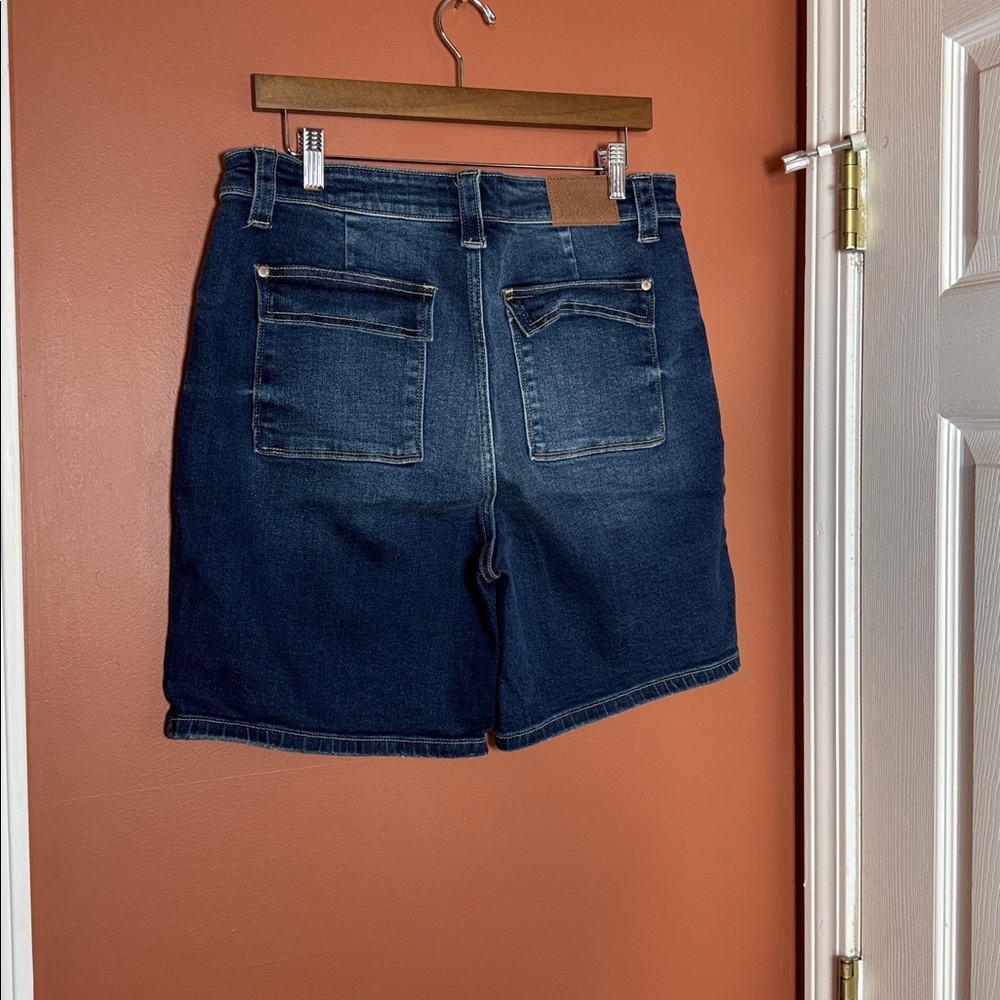 Judy Blue Indigo High-Rise Denim Bermuda Shorts - Picture 3 of 3
